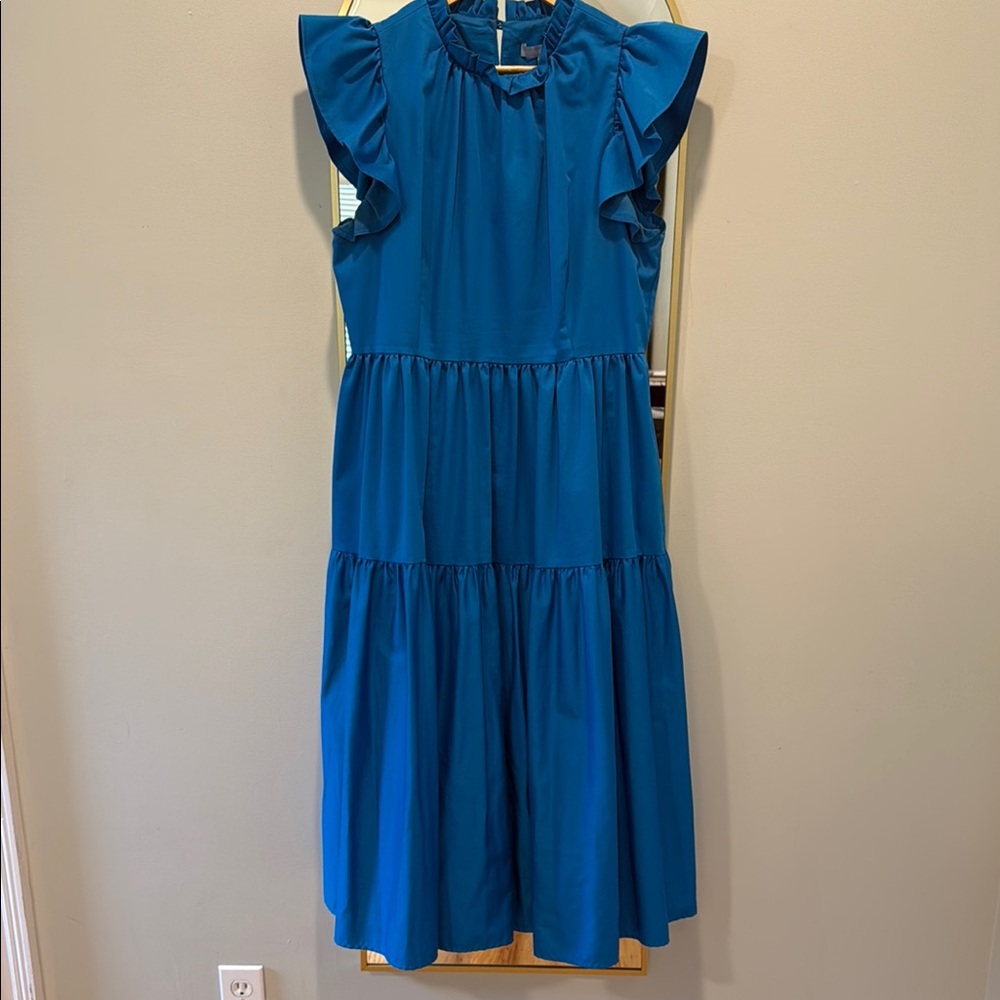 ANTONIO MELANI Vibrant Blue Midi Dress